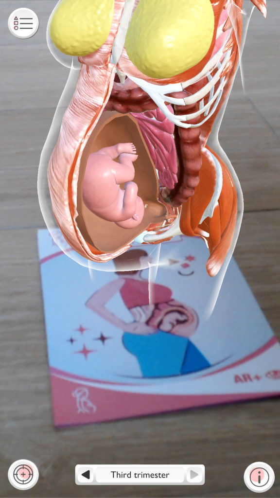 Baby cards Body planet con realidad aumentada